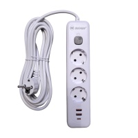 Сетевой удлинитель 5 м, 3 розетки, 2 USB порта, Type C, "MAXIMUM"(Максимум)МХ 12493