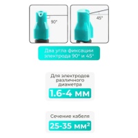 электрододержатель 500 а, универсальный, 45/90⁰, прорезиненная рукоять, "maximum" mx 14978 оптом