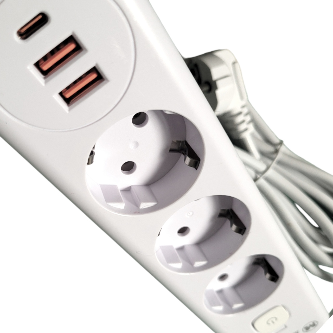 Сетевой удлинитель 3 м, 3 розетки, 2 USB порта, Type C, "MAXIMUM"(Максимум)MX 12486 оптом